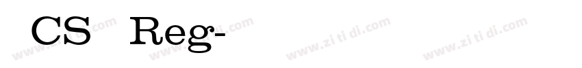 文鼎CS大黑 Reg字体转换